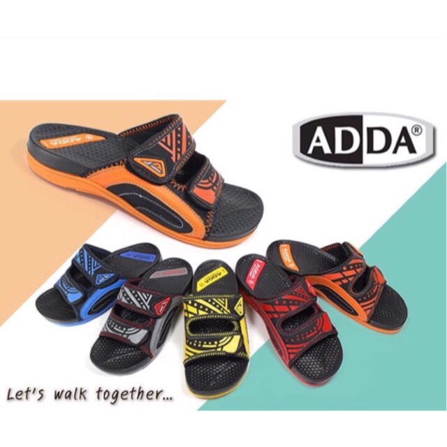 Adda 22w02 รองเท้าเด็กเท่านั้น รองเท้าสวมปรับได้ หลากสี size 13-3