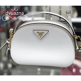 ของแท้ PRADA Odette Saffiano Collection กระเป๋าถือกระเป๋าสะพายไหล่