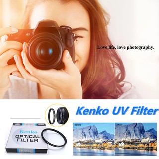 Kenko UV Filter ฟิลเตอร์ UV ฟิลเตอร์ใส ฟิลเตอร์ป้องกันหน้าเลนส์ มีขนาด49/52/55/58/62/67/72/77mm กันแตก กันรอยขีดข่วนเลนส