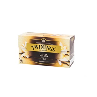 ทไวนิงส์ ชาแต่งกลิ่น วานิลลา ชนิดซอง 2 กรัม แพ็ค 25 ซอง Twinings Vanilla Flavoured Tea 2 g. Pack 25 Tea Bags