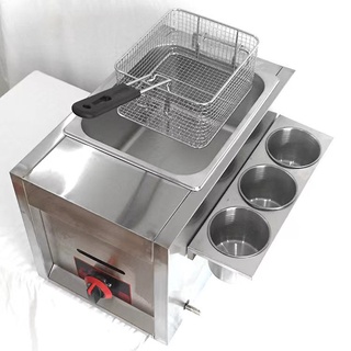 HL81 หม้อทอดแก๊ส Deep Fryer เตาทอดอ่างเดี่ยว 6ลิตร หม้อทอดไก่