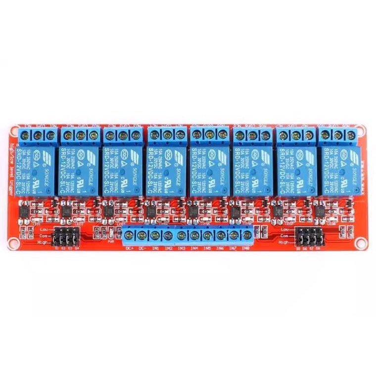 Relay 8 Channel บอร์ดรีเลย์ 8 ช่อง (บอร์ดสีแดง) กำลังไฟ 5V / 12V / 24V มีของพร้อมส่งในไทย - รูปที่ 2
