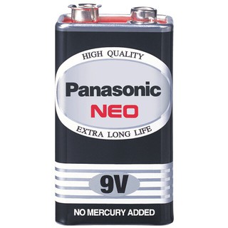 ถ่าน 9V PANASONIC ถ่าน 9V NEO #6F22NT ก้อนดำ ถ่านเหลี่ยม ถ่านไมโครโฟน