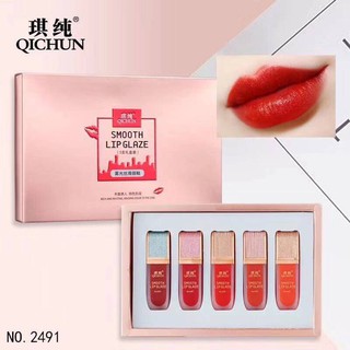 ลิปสติก SMOOTH LIP GLAZE ลิปเนื้อแมท QICHUN  No.2491💄