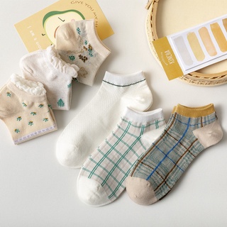 KAFU D459 Plain plaid socks