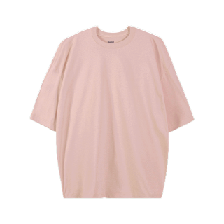 Yuedpao Oversize ผ้าหนาทรงสวย ยับยากรีดง่าย รับประกันไม่ย้วย 2 ปี เสื้อยืดโอเวอร์ไซส์ เสื้อยืดสีพื้น สี Coral rose