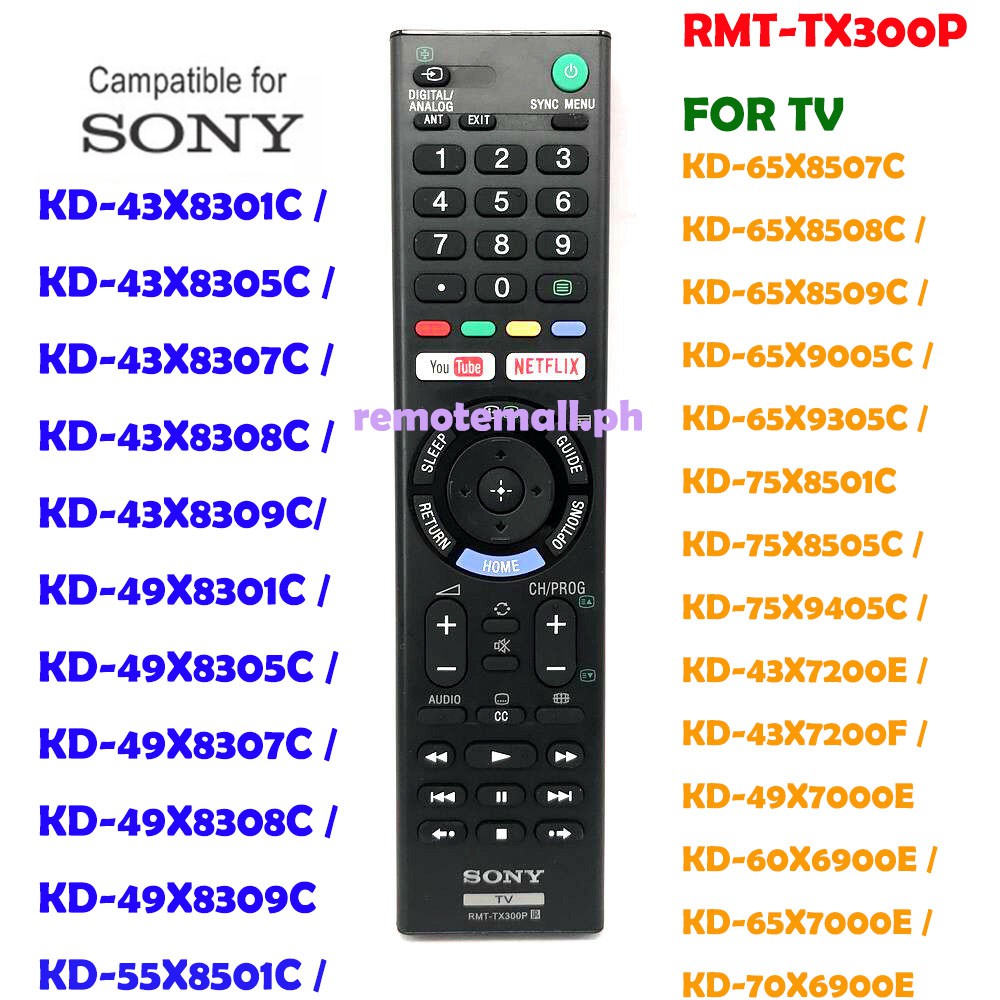 ใหม่ RMT-TX300P สําหรับ Sony TV รีโมทคอนโทรล RMT-TX300E RMF-TX200U XBR-65X900E KD-43X8301C / KD-43X8