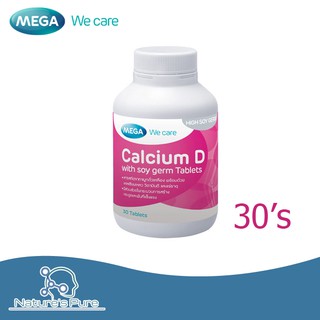 Mega We Care Calcium D With Soy Germ 30 แคปซูล เมก้า