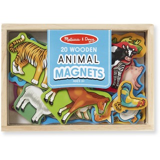 Melissa &amp; Doug รุ่น 475 Animal Magnets ชุดแม่เหล็กทั้งตัว สัตว์ 20 ชิ้น การเล่นแบบสวมบทบาท บอกเล่าเรื่อง ต่อเป็นแบบต่างๆ