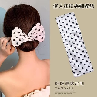 Bun Hair Tie พิมพ์ผ้า Twister คลิปผม Bun เชือกผม Twist Bun เครื่องมืออุปกรณ์เสริมผม