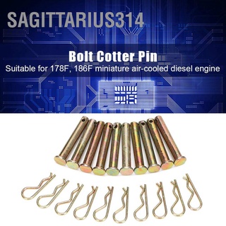 Sagittarius314 ชุดอุปกรณ์เสริมเครื่องยนต์ดีเซล 8*50 มม. R Type Pin สําหรับ 178F 186F 10 ชุด