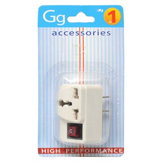 ราคาพิเศษ!! อะแด๊ปเตอร์ 2 ขาแบน มีสวิทซ์ 2-Way Adapter with Two Legs Switch