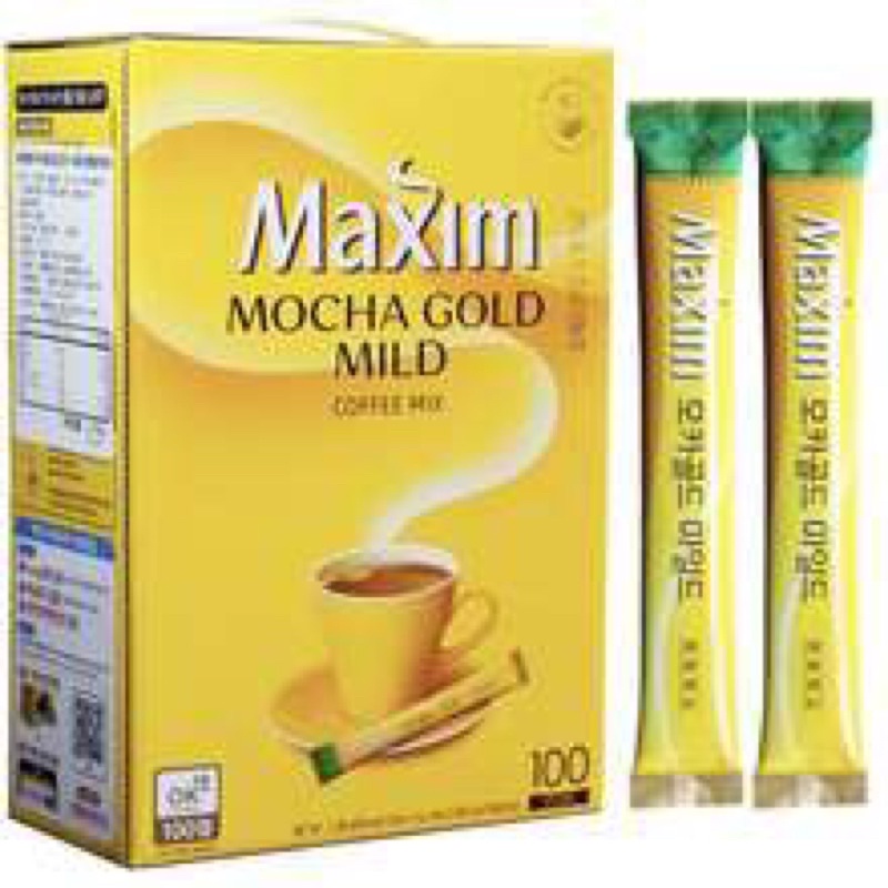 กาแฟ Maxim Mocha Gold Mild ขนาด 12g 100 ซอง  / Maxim 3 in 1 White Gold coffee