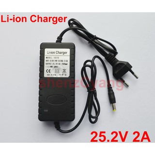 เครื่องชาร์จแบตเตอรี่ลิเธียม High quality 21V 25.2V 29.4V 2A 12.6V 3A Power Supply Li-ion Charger 2000mA 3000mA AC 100-240V Converter Adapter EU Plug For Lithium Battery