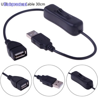 Hm&gt; สายเคเบิลต่อขยาย Usb 2.0 A ตัวผู้ เป็นตัวเมีย พร้อมเปิด ปิด 1 ชิ้น