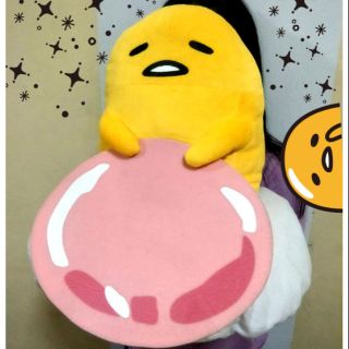 🍳Gudetama 📏size35cm.🥚น้องไข่กับแฮมชิ้นโต  ตุ๊กตาไข่ขี้เกียจ กุเดทามะ