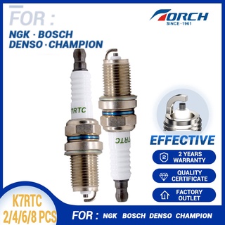 หัวเทียน K7RTC 2 4 6 8 ชิ้น สําหรับ BKR6EZB C6YCC Denso K22PR-U Brisk DR14YC Beru Z30