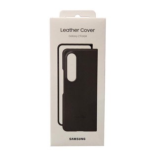 Samsung Official Galaxy Z Fold 4 Leather Cover (Black), EF-VF936LBEGWW