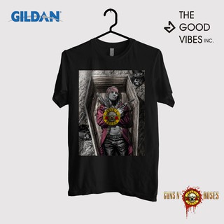 เสื้อยืดลำลองเสื้อยืด พิมพ์ลาย Band Guns And Roses axl roseS to4XL