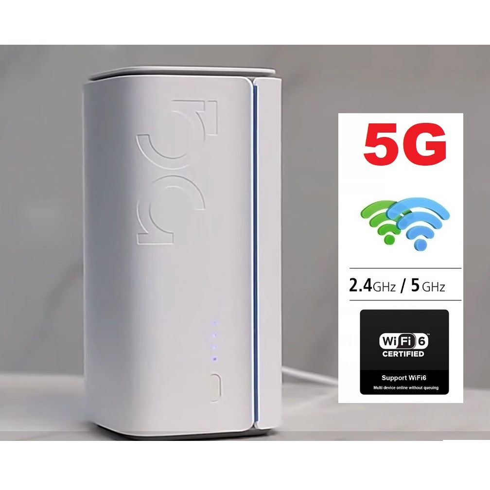 5G CPE Router 2.2Gbps,WiFi 6 รองรับ 5G 4G AIS DTAC TRUE Indoor