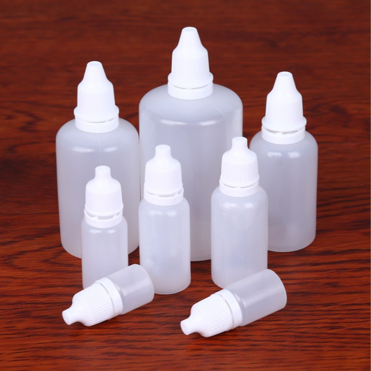 ถูกที่สุด! พร้อมส่ง 3/5/10/15/20/30/50/100ml ขวดบีบหยด ขวดและฝาสีขาว Dropper Bottle ขวดยาหยอดตา วัสดุพลาสติกPE