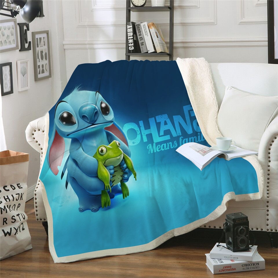 Disney Cartoon Lilo Stitch Funny Character Blanket 3D Print Sherpa Blanket On Bed Sofa Home Textiles Dreamlike Boys Ba Shopee Thailand