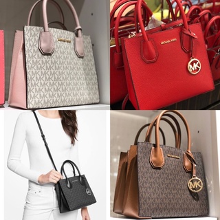 Michael Kors Mercer Medium Messenger Small Satchel มีสายยาวถอดได้และปรับระดับได้นะคะ