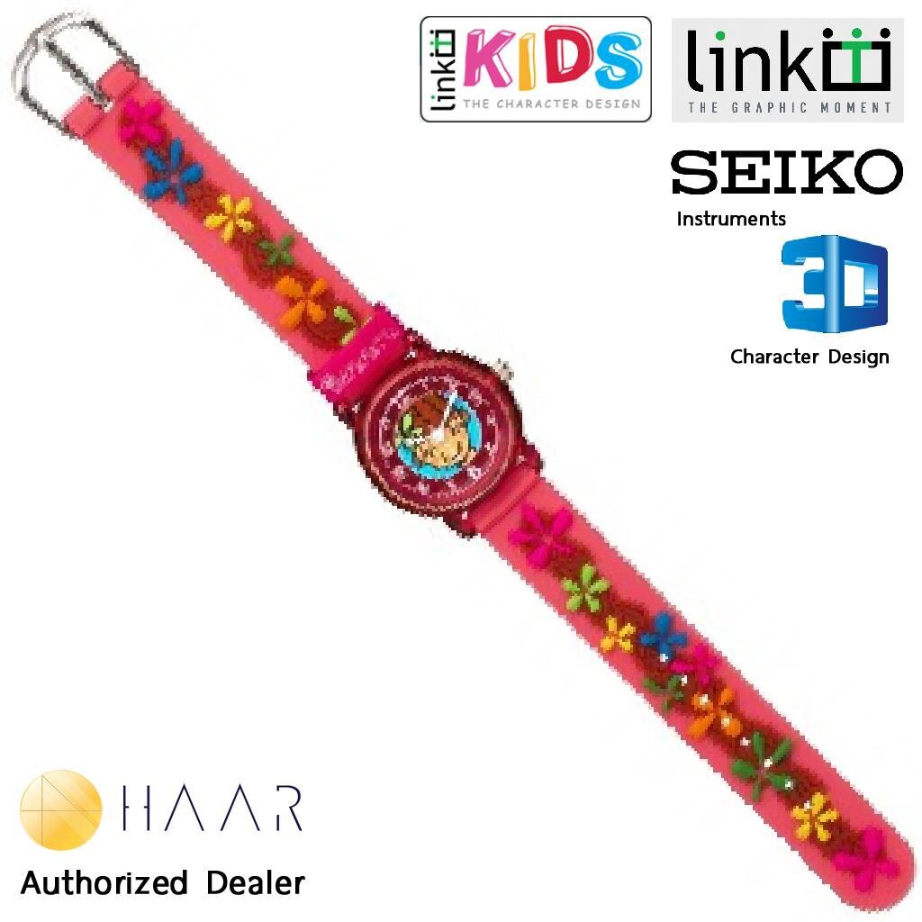 JRM นาฬิกาเด็ก นาฬิกา link linkgraphix ข้อมือ เด็ก หญิง สาว ดอกไม้ กลไก ไซโก้ สายนาฬิกา มาตรฐาน 3 มิติ  นาฬิกาข้อมือเด็ก