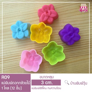 R09 แม่พิมพ์ซิลิโคนกล้วยไม้ขนาด 3 cm ยกโหล (12 ชิ้น) / แม่พิมพ์วุ้นกล้วยไม้ / แม่พิมพ์กล้วยไม้