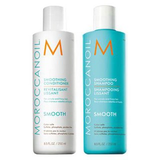 Moroccanoil Smoothing Shampoo + conditioner 250ml ช่วยให้ผมชี้ฟู และจัดทรงยากเรียบลื่นขึ้น