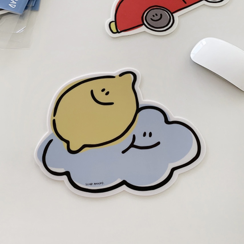 [Pre-order] second morning • — lemony & cloud mouse pad แผ่นรองเมาส์