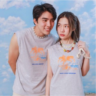 LIFE PROJECT X KimCo selected เสื้อแขนกุด รุ่น WEEKEND CLUB สีเทา