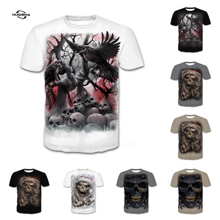 เสื้อยืดลําลอง แขนสั้น พิมพ์ลายหัวกะโหลก Tough Guy Four-wheel Drive Off-road แฟชั่นฤดูร้อน สไตล์สตรีท สําหรับผู้ชาย 2022