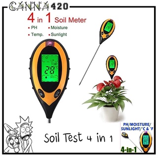 เครื่องวัดค่าดิน Soil test 4 in 1 ดิจิตอลดินความชื้น Meter PH Meter อุณหภูมิแสงแดดทดสอบ ที่วัดค่าดิน Tester