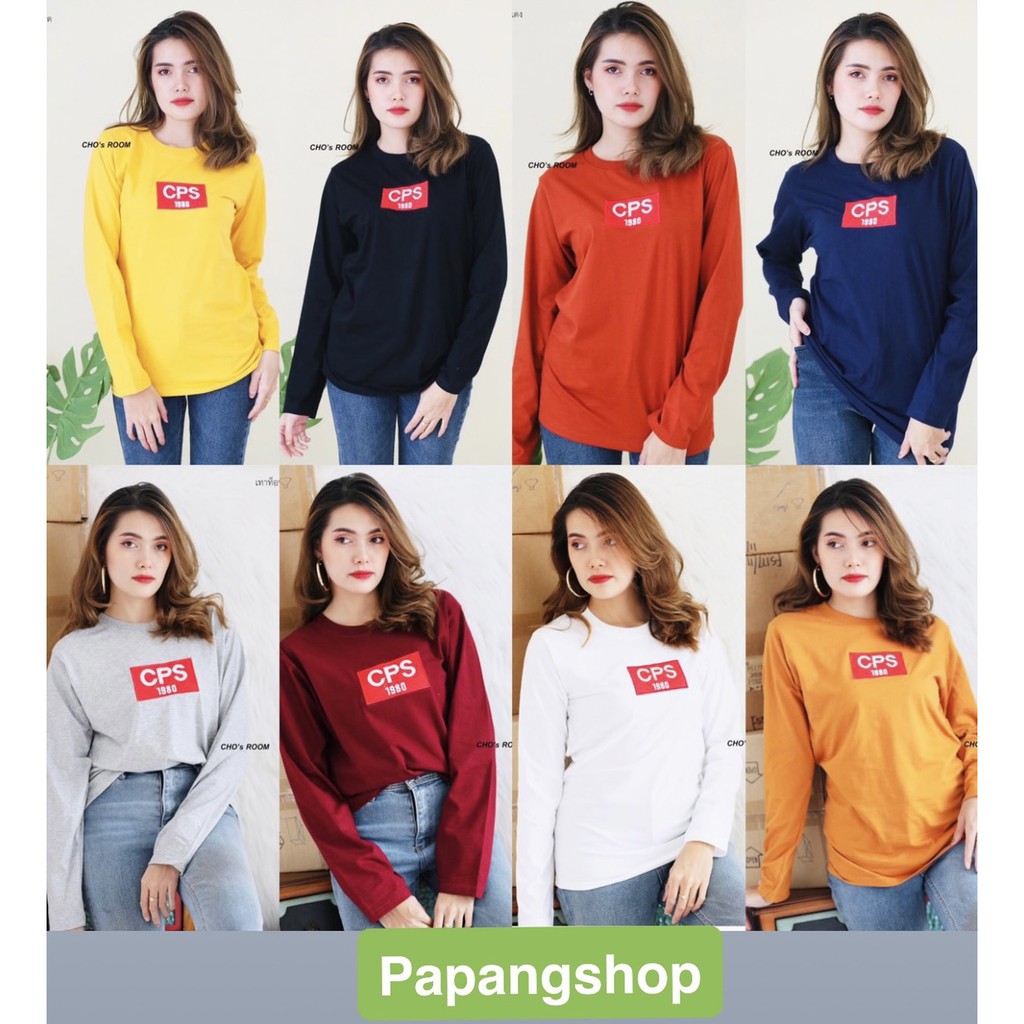 🥳🤩พร้อมส่ง เสื้อยืดแขนยาว CPS 1980 ผู้ชาย&ผู้หญิง