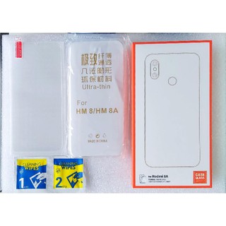 ชุดฟิล์มกระจกนิรภัยเต็มจอ + เคส Xiaomi Redmi 9a