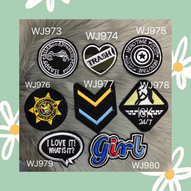 DIY Iron on Patches Embroidery ตัวรีดติดเสื้อ เย็บติด หมวก กระเป๋า รองเท้า ปะเสื้อผ้า งานปัก อุปกรณ์งานฝีมือ