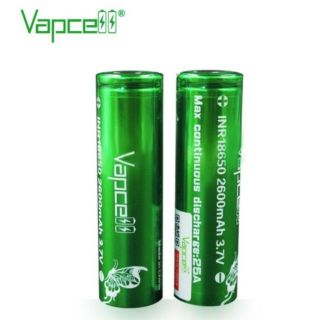 ถ่านชาร์จ Vapcell INR18650 2600mAh Max CD25A 2ก้อนแถมกระเป๋าใส่ถ่าน ใช้ดีแรงไฟไม่มีตก