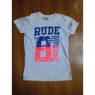 เสื้อยืด Rudedog แท้ 100%อก 32 นิ้ว ไหล่ 13.5 นิ้ว ยาว 24 นิ้ว มีตำหนิ 1 จุด