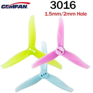 ใบพัด Gemfan 3016 1.5 ม. 2 มม. รู 3 นิ้ว 3 ใบพัด CW CCW FPV ขนาดเล็ก สําหรับโดรนแข่งขัน FPV 3 นิ้ว 6 คู่ 12 คู่