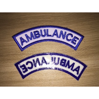 อาร์มโค้ง ambulance แบบรีดติดเสื้อ