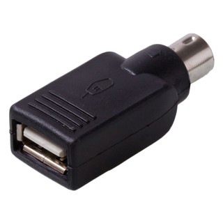 USB 2.0 A Female To PS/2 Male Mouse Adapter Convertor (สีดำ)  #