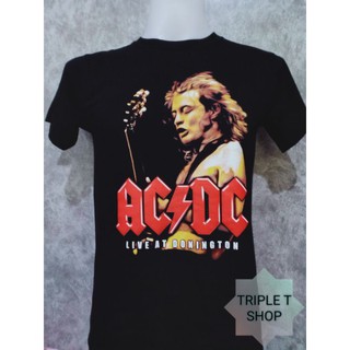 เสื้อยืดคอกลม สกรีนลาย ACDC (รหัส 58)