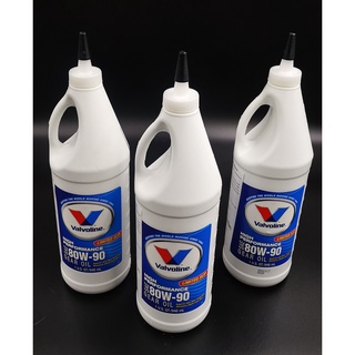 SET 3ชิ้น น้ำมันเกียร์ธรรมดาและเฟืองท้าย ลิมิเต็ดสลิป Valvoline High Performance Gear Oil Limited Slip SAE80W-90