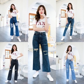 J03✨กางเกงยีนส์ขายาวป้าย Tan jeans ครบไซส์ S M L XL