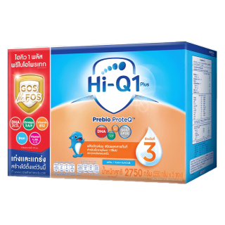 Hi-Q ไฮคิว 1พลัส นมผงสำหรับเด็ก ช่วงวัยที่ 3 พรีไบโอโพรเทค รสจืด 2750 กรัม [LTFBA1 คืน 10%] [max 80 Coins]
