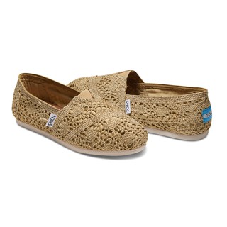 รองเท้า Toms Gold Crochet Metallic สีทอง ของแท้ *พร้อมส่ง**