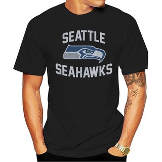 De32wew632 เสื้อยืด ผ้าฝ้าย พิมพ์ลาย Camiseta de Seattle Seahawks Burnout-Nueva y oficial สไตล์คลาสสิก สําหรับผู้ชาย PO