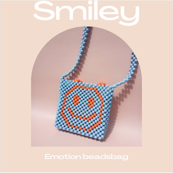 😊Emotion beads​bag😄 : กระเป๋าสะพายลูกปัด