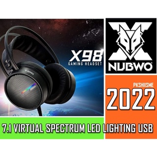 หูฟัง GAMEING NUBWO X-98 USB 7.1 VIRTUAL SPECTRUM LED LIGHTING ให้เสียงรอบทิศทาง ชัดเจนทรงพลัง รับประกันศูนย์ไทย